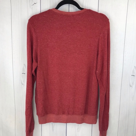 Wildfox Burgundy “Indoorsy” V-Neck Sweater Jumper - Picture 4 of 6
